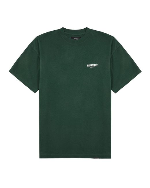 Represent Green Owners Club Logo Cotton T-shirt for men