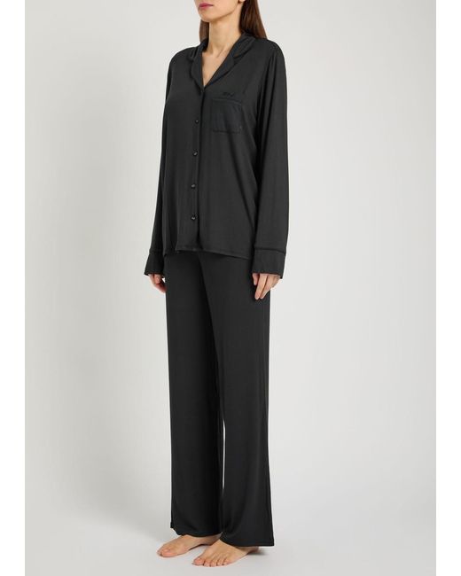 Skims Black Jersey Pyjama Set