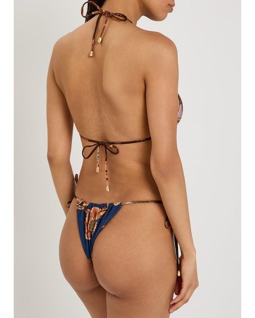 Zimmermann Blue Aster Spliced Printed Bikini