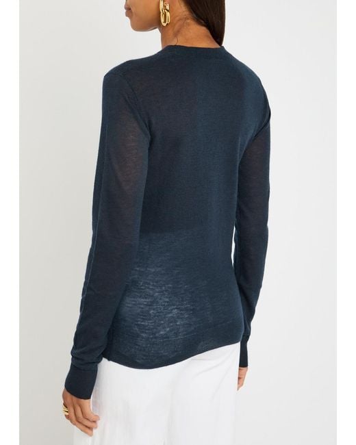 Joseph Blue Cashmere Knit Top