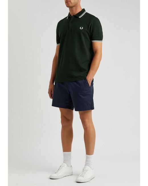 Fred Perry Black M3600 Piqué Cotton Polo Shirt for men