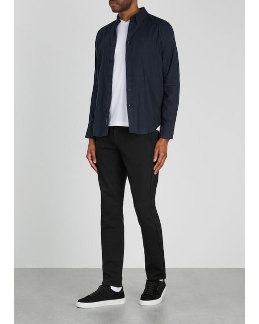 PAIGE Black Stafford Slim-Leg Jersey Trousers for men