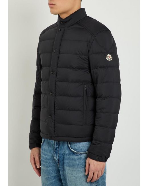 Moncler Black Quilted Nylon Jacket for men