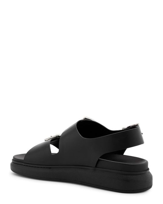 Alexander McQueen Black Leather Sandals for men