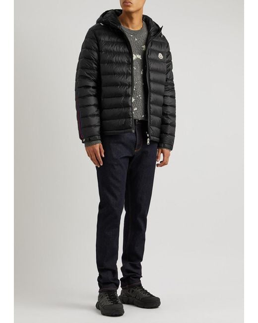 Moncler Black Agout Quilted Shell Jacket for men