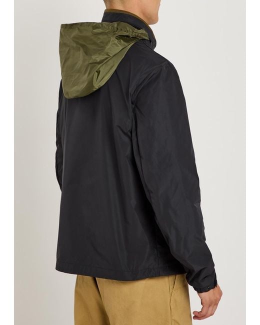 Moncler Black Sayan Hooded Shell Jacket for men
