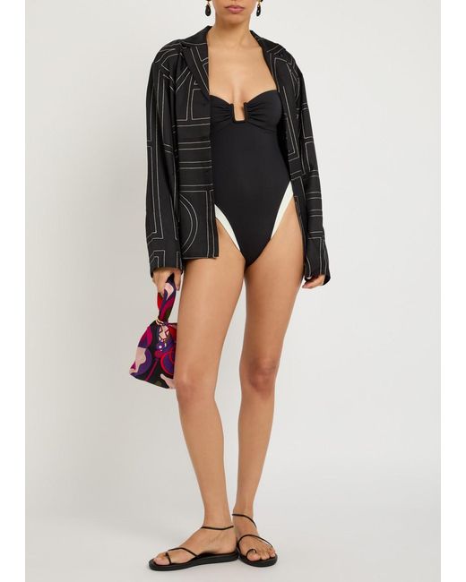Away That Day Brown Cannes Swimsuit