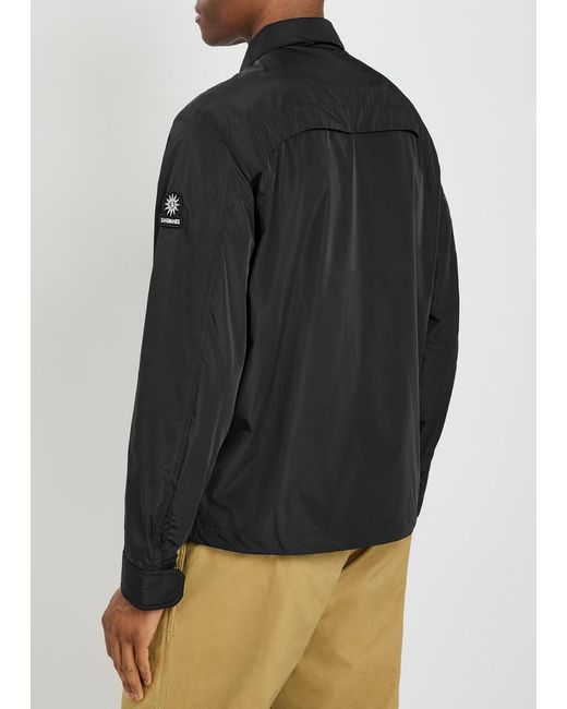 Sandbanks Black Logo-Appliquéd Nylon Jacket for men