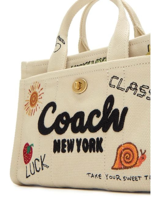 COACH Cargo Tote Bag 20 With Sketch Print in Natural | Lyst