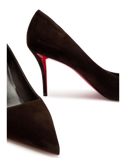 Christian Louboutin Black Miss Z 80 Suede Pumps