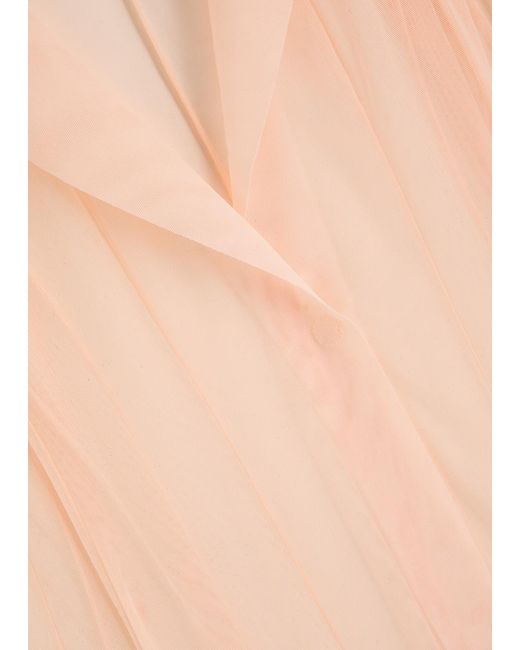 Norma Kamali Pink Single-Breasted Mesh Coat