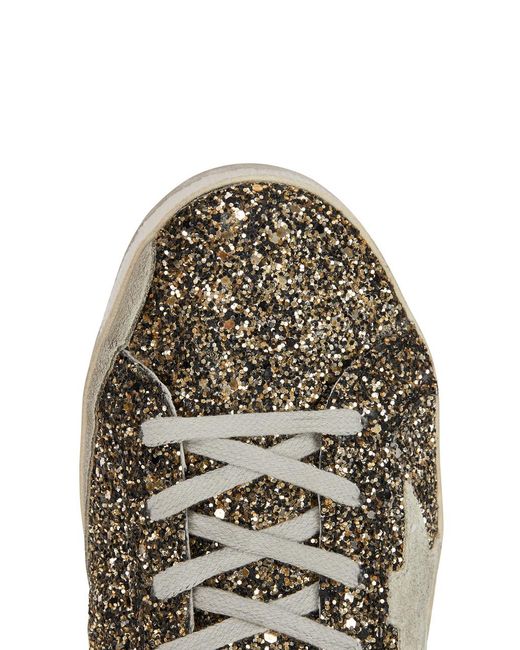 Golden Goose Deluxe Brand Metallic En Goose Super-star Sabot Glittered Slip-on Sneakers