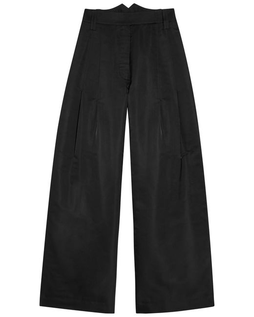 Patrick Mcdowell Blue Alexandra Wide-Leg Silk Trousers