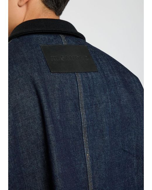 Jil Sander Blue Oversized Denim Jacket for men