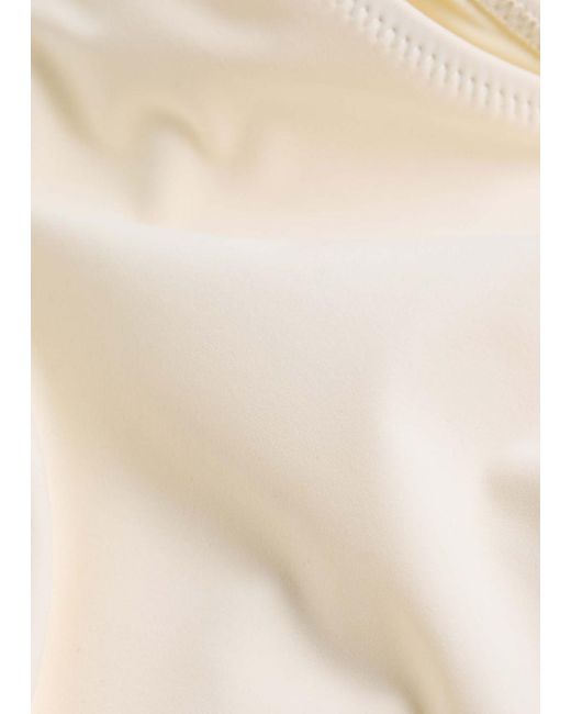 Lido White Leslie Amon Bead Embellished Stretch-Tulle Designer Mini Dress, Xs