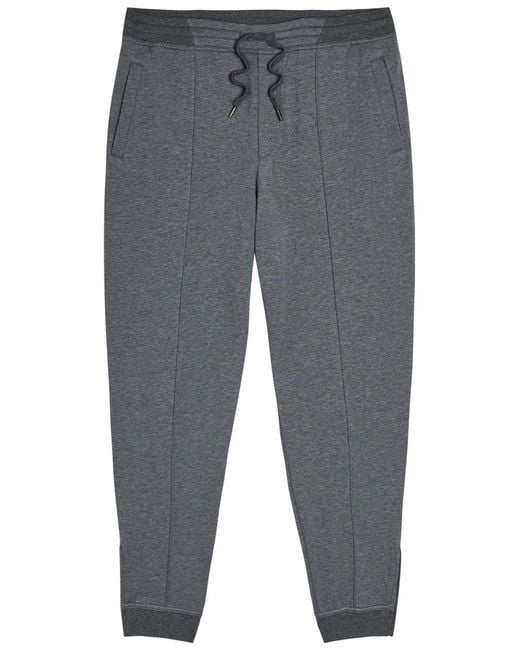 Brunello Cucinelli Gray Tapered-Leg Cotton-Blend Sweatpants for men