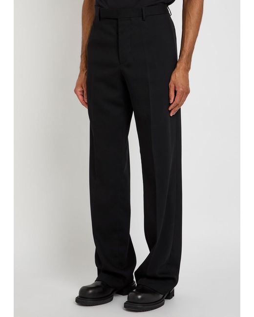 Rick Owens Black Dietrich Straight-Leg Wool Trousers for men