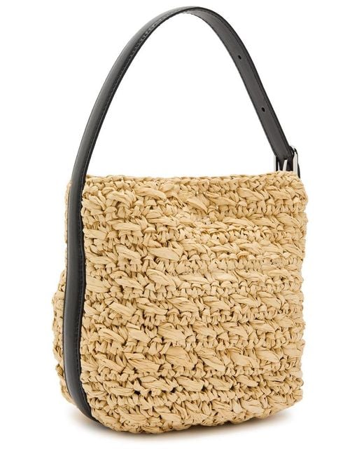 Totême  Natural Belted Small Paper Raffia Tote