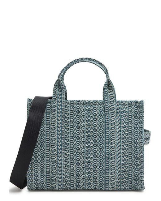 Marc Jacobs The Washed Monogram Tote Medium Tote in Blue Lyst
