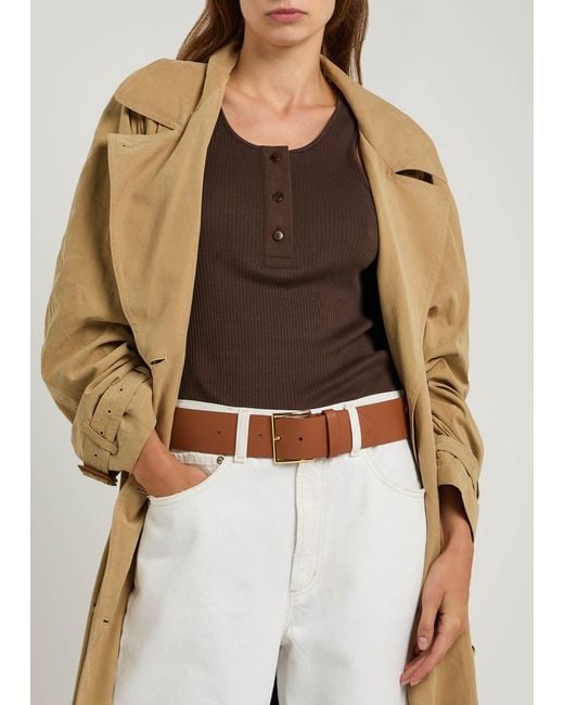 Andersons Brown Grained Leather Belt