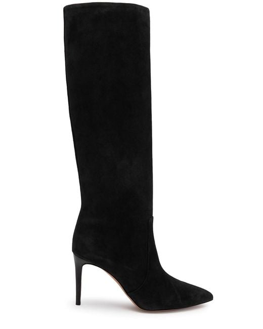 Paris Texas Black 85 Suede Knee-high Boots
