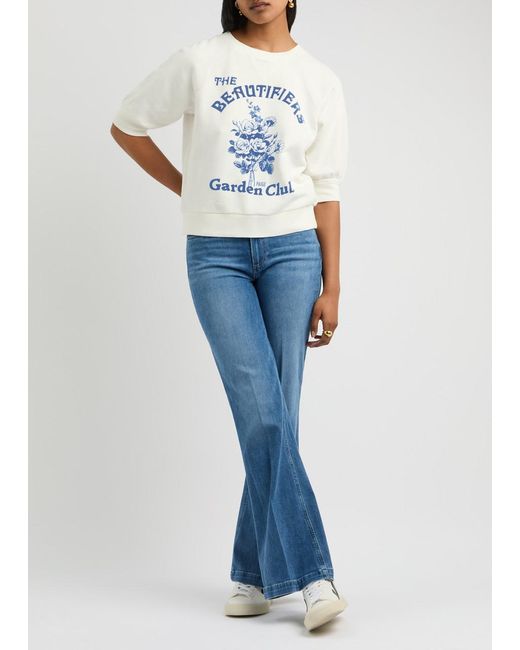 PAIGE Blue Queenie Printed Cotton Sweatshirt