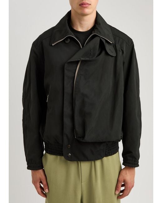 Dries Van Noten Viller Nylon Bomber Jacket in Black for Men