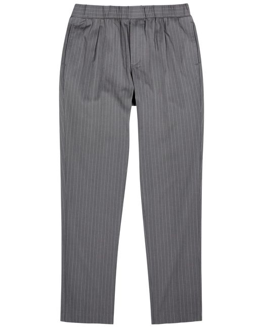 PAIGE Gray Snider Pinstriped Trousers for men