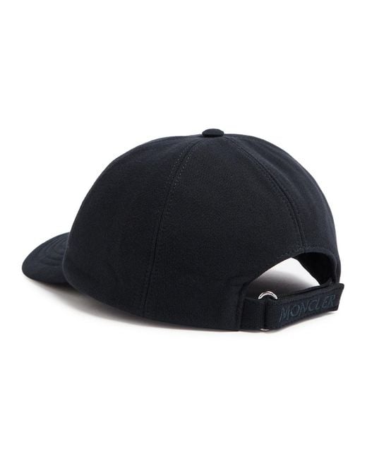 Moncler Blue Logo Cotton Cap for men