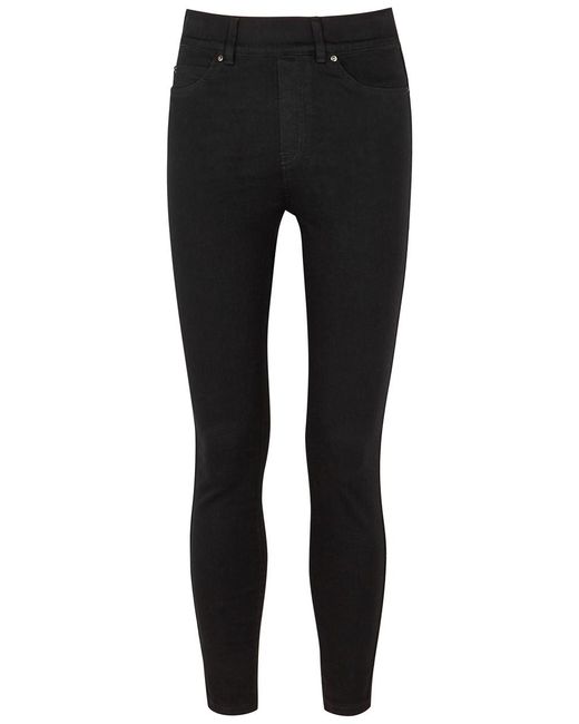Spanx Black Clean Stretch-Denim Leggings