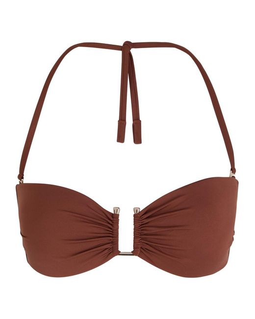 Max Mara Brown Amelia Strapless Bikini Top
