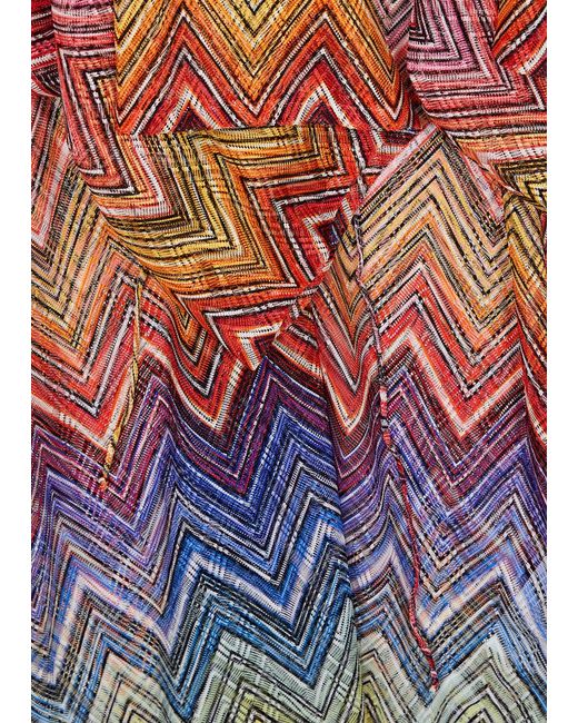 Missoni Multicolor Zigzag-intarsia Fine-knit Kaftan