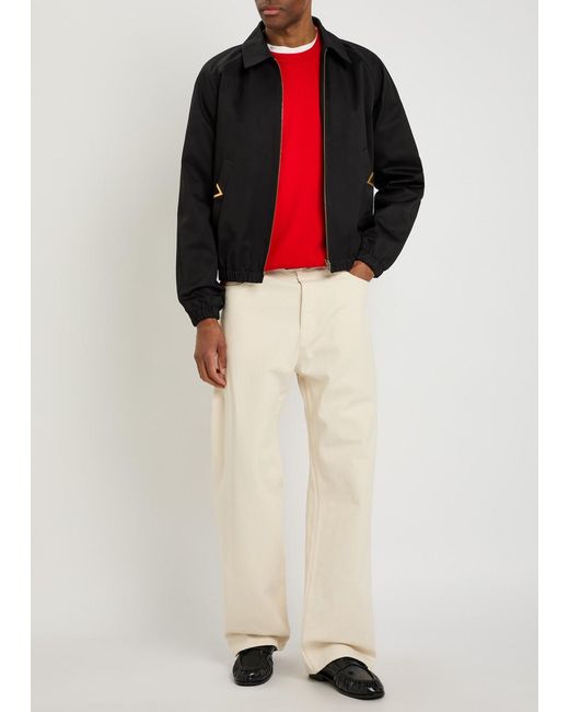 Valentino Garavani Black Vlogo Cotton Jacket for men
