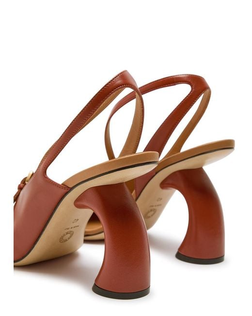 Dries Van Noten Brown 100 Cut-Out Leather Pumps