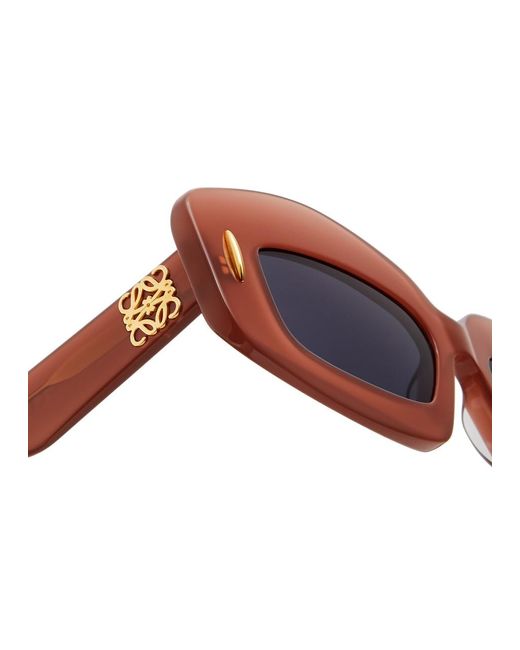 Loewe Red Oversized Oval-frame Sunglasses
