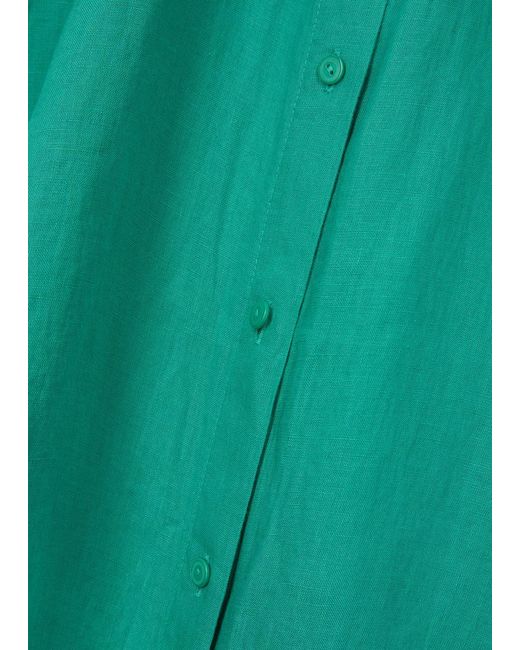 Eileen Fisher Green Linen Shirt