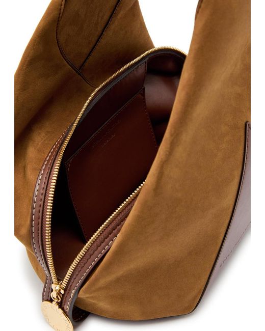 Stella McCartney Brown Appaloosa Small Suede Bucket Bag