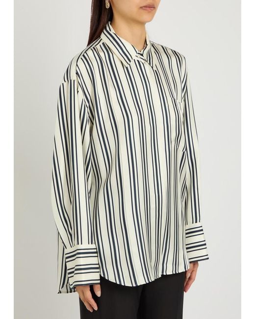 Heirlome Blue Francis Striped Silk Shirt