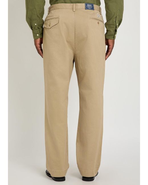 Polo Ralph Lauren Natural Tapered-Leg Twill Trousers for men