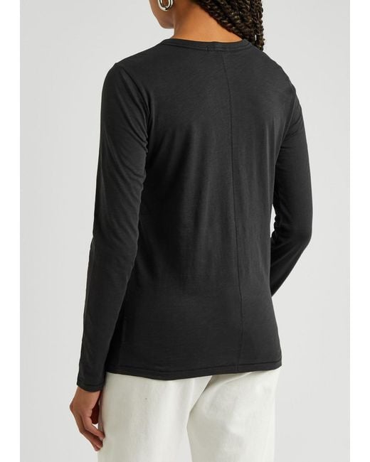 Rag & Bone Black The Slub Cotton Top