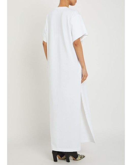 RÙADH White The Braun Cotton Maxi T-Shirt Dress
