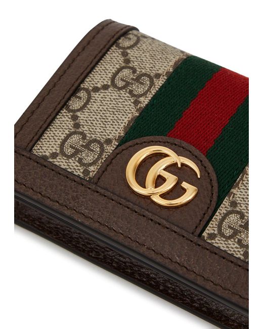 Gucci Gray Ophidia gg Monogrammed Wallet