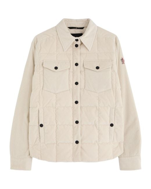Moncler Natural Logo Quilted Corduroy Jacket