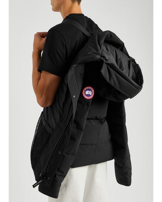 Canada Goose Black Wyndham Quilted Arctic-tech Parka for men