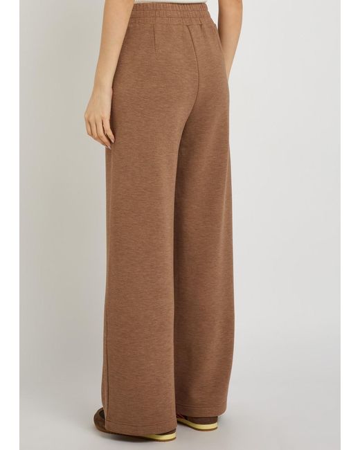 Varley Brown The Extra Wide Leg 29.5 Stretch-Jersey Sweatpants