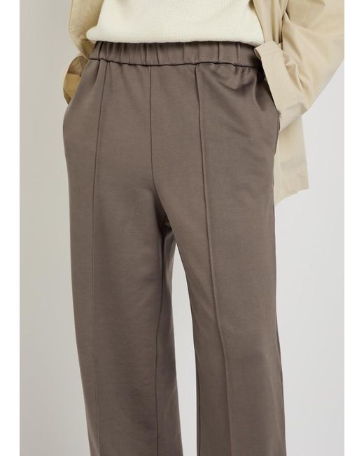 Moncler Brown Logo-Appliquéd Jersey Sweatpants