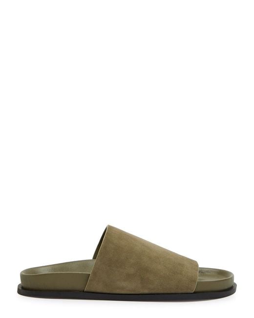 A.Emery Green Luca Woven Leather Sliders
