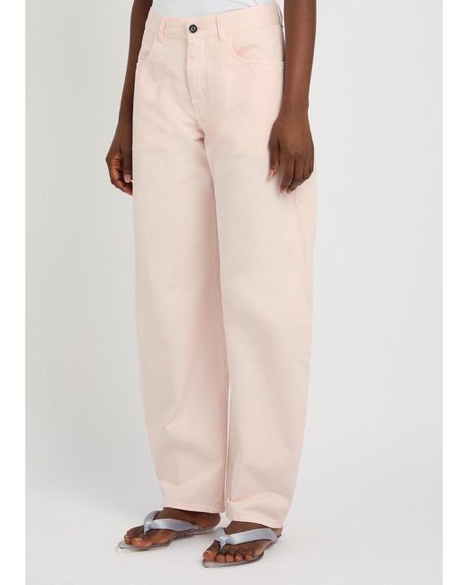 Alaïa Pink Barrel-Leg Jeans