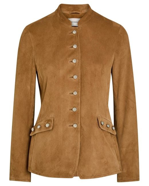 Nour Hammour Brown Honoré Suede Jacket