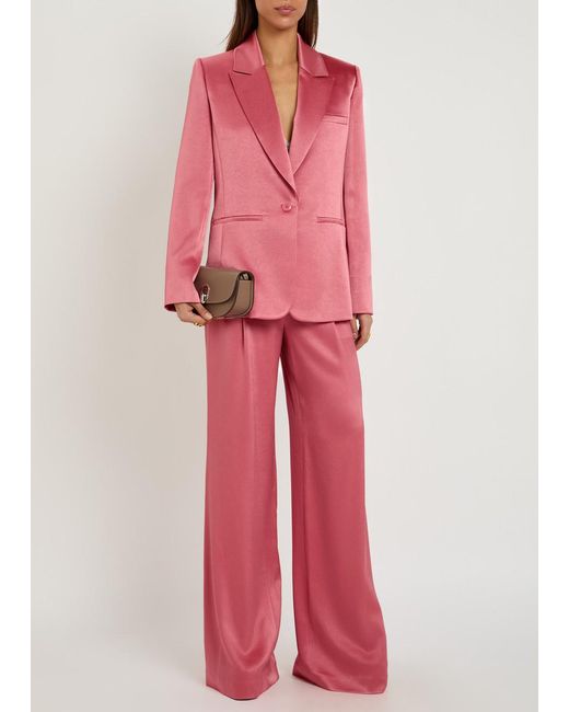 Alice + Olivia Pink Billie Satin Blazer